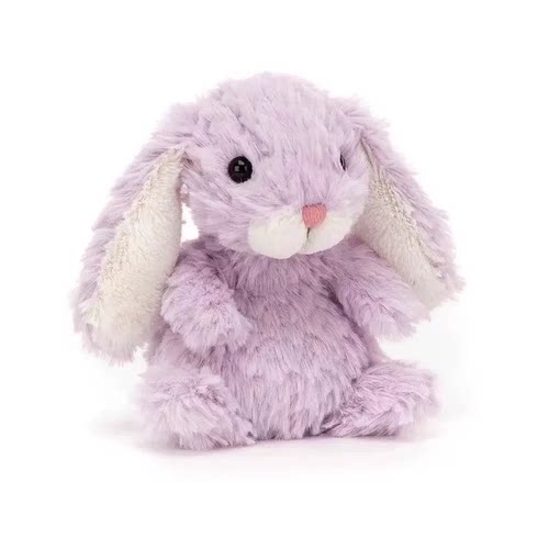 英国jellycat甜美小兔玩偶yummy兔毛绒紫色小兔玩具安抚公仔礼物