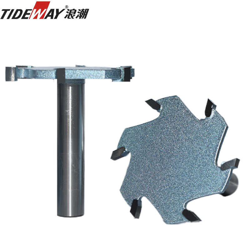 浪潮工业级四刃六刃t型刀红木4齿6齿硬木开槽深度33毫米内拼板刀