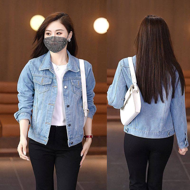 新款2025上衣小个子短款显瘦春秋休闲百搭夹克宽松牛仔外套,女装/女士精品,短外套,淘宝优惠券,粉丝福利购,淘宝优惠卷