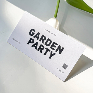 简约英文花店贺卡定制鲜花束蛋糕花艺祝福卡生日留言卡感谢卡定制