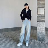 超长镰刀高腰香蕉裤 DPLJ大漂亮加绒牛仔裤 弯刀裤 女6686