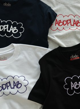 ABDP夏季男士美式短袖纯棉T恤街头运动休闲印花宽松圆领上衣半袖