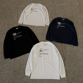 新款 纯棉长袖 T恤打底衫 ABDP秋季 美式 运动街头宽松圆领印花上衣