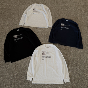 ABDP秋季新款纯棉长袖T恤打底衫美式运动街头宽松圆领印花上衣