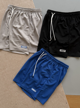 ABDP夏季美式刺绣运动短裤宽松不过膝篮球健身训练休闲跑步潮流