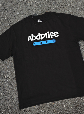 ABDP美式夏季休闲篮球棉短袖宽松彩色运动街头潮流男女圆领潮流