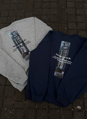 ABDP运动休闲潮流简约春秋冬款保暖加绒套头常规款长袖圆领卫衣