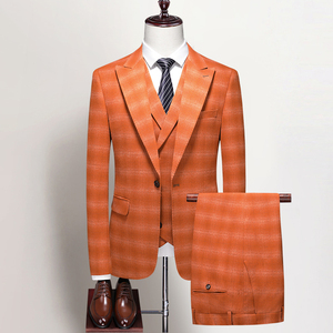 支架图男士休闲西服套装三件套时尚修身礼服西装SJT6927P300,男装西服套装,电商D216