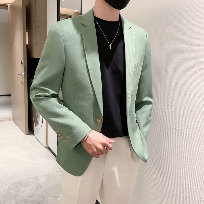 模特图-男士休闲西服韩版修身西装单西外套F6804P165,男装西服套装,电商D216