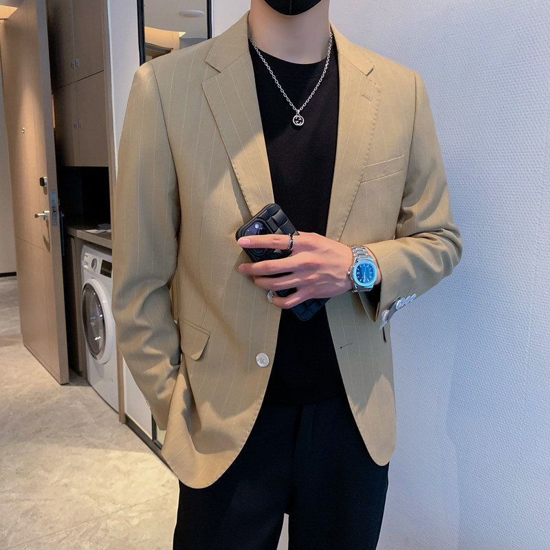 模特图-男士休闲西服韩版修身西装单西外套F6923P165,男装西服套装,电商D216
