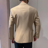 模特图-男士休闲西服韩版修身西装单西外套F6923P165，男装西服套装，电商D216
