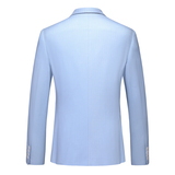 镂空图男士休闲西服套装三件套时尚修身礼服条纹西装SJT6931P300，男装西服套装，电商D216