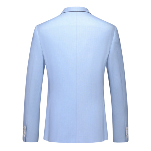 镂空图男士休闲西服套装三件套时尚修身礼服条纹西装SJT6931P300图片