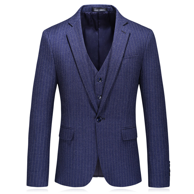 20继续做货男士西服套装条纹西装三件套新郎礼服S-5XL-6105P280,男装西服套装,电商D216