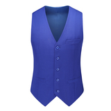 宝蓝M-6XL外贸西服套装三件套一粒扣2边开叉男士西装7001P190，男装西服套装，电商D216