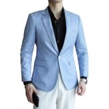 模特图长期做2025年男士春季休闲西装单西外套DX6113P165，男装西服套装，电商D216