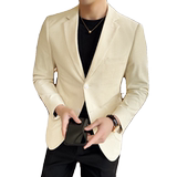 灯芯绒款2025年男士休闲西服修身西装纯色单西外套DX6948P165，男装西服套装，电商D216