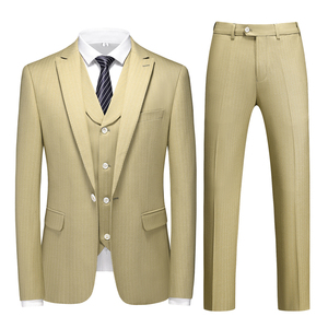 镂空图男士休闲西服套装三件套时尚修身礼服条纹西装SJT6932P300,男装西服套装,电商D216