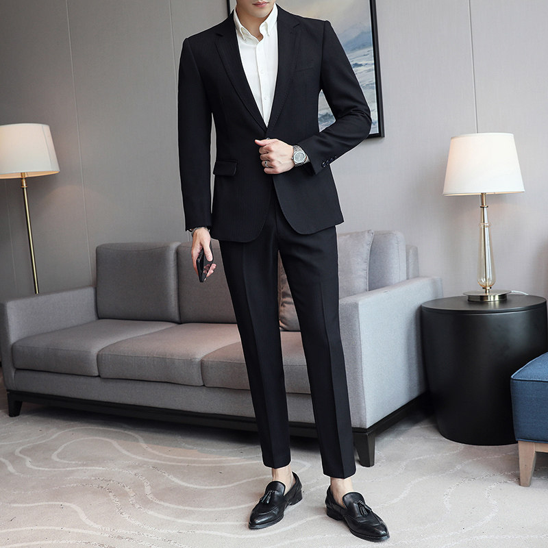 模特图2025年新款西服套装二件套男士礼服套装LJT7822P240图片