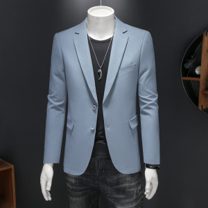 假模图新款男士休闲西服修身西装纯色单西外套上衣DX6997P165图片