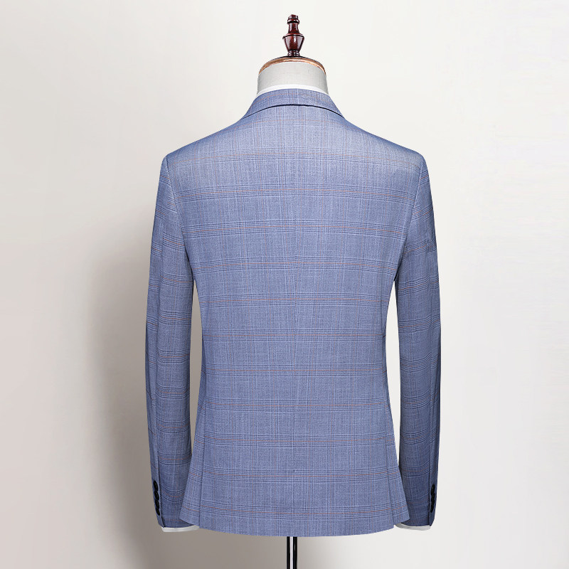 支架图2025秋季西服套装三件套时尚修身礼服格子西装SJT6925P300,男装西服套装,电商D216