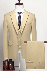 支架图-男士休闲西服套装三件套时尚修身礼服西装SJT6923P300图片