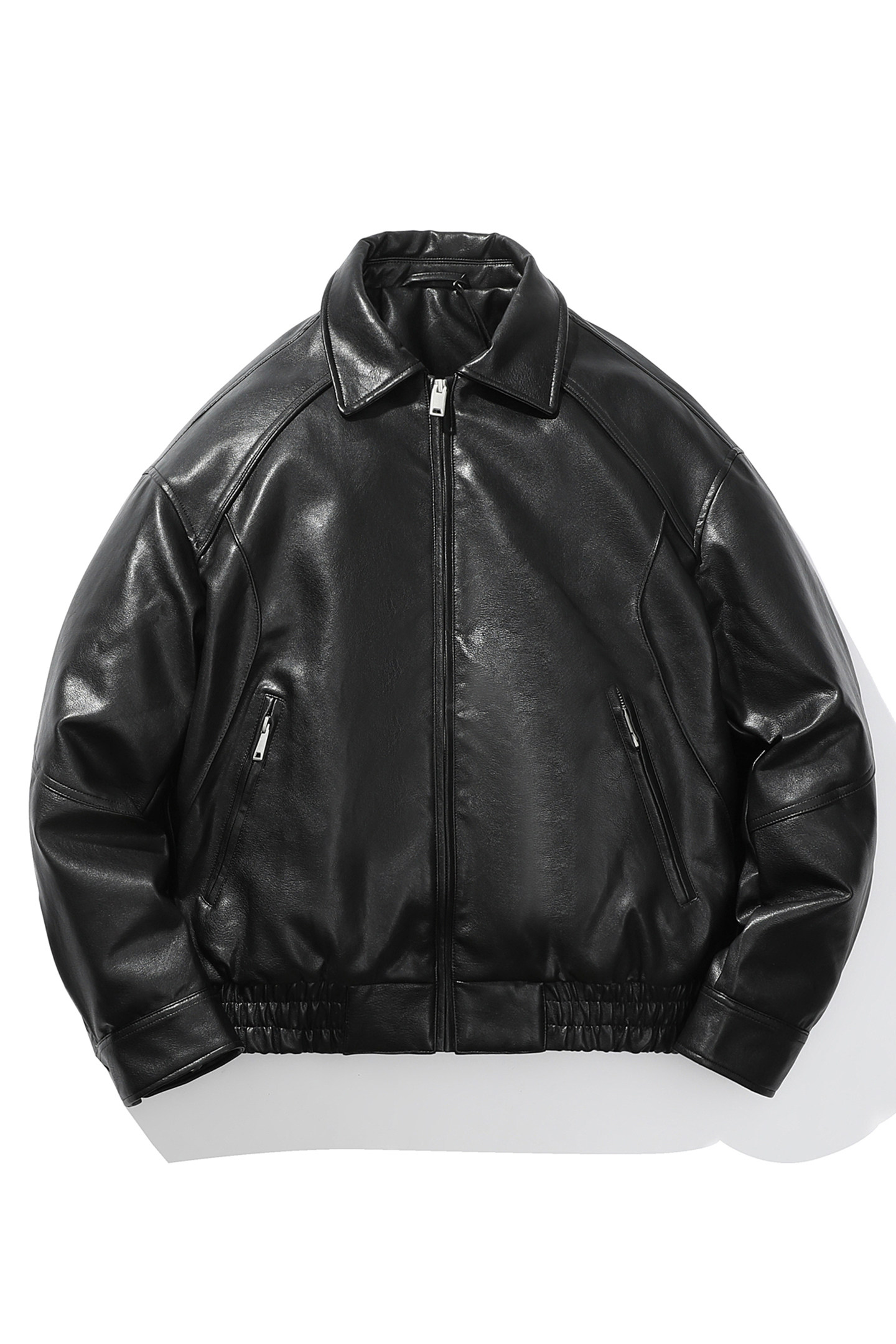 新标90白鸭绒高品质男士宽松落肩短款蛋白皮衣羽绒服75536P330,男装皮衣,电商D216