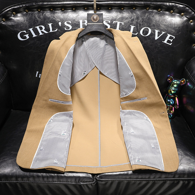 半里布2025男士休闲西服韩版修身西装单西外套DX6945P175,男装西服套装,电商D216