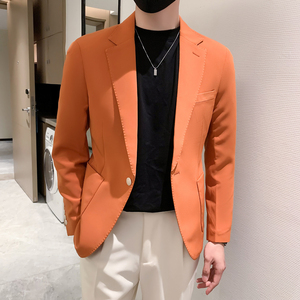 模特图-男士休闲西服韩版修身西装单西外套F6810P165图片