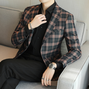 人模图2025新款男士二粒扣休闲西服时尚修身西装单西外套6934P165图片