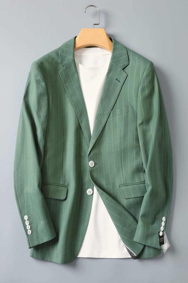 平铺图男士休闲西服修身西装条纹单西外套上衣DX6924P165,男装西服,电商D216