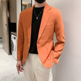 模特图-男士休闲西服韩版修身西装单西外套F6810P165，男装西服套装，电商D216