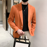 模特图-男士休闲西服韩版修身西装单西外套F6810P165，男装西服套装，电商D216