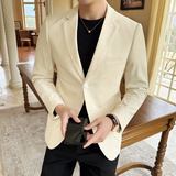 灯芯绒款2025年男士休闲西服修身西装纯色单西外套DX6948P165，男装西服套装，电商D216