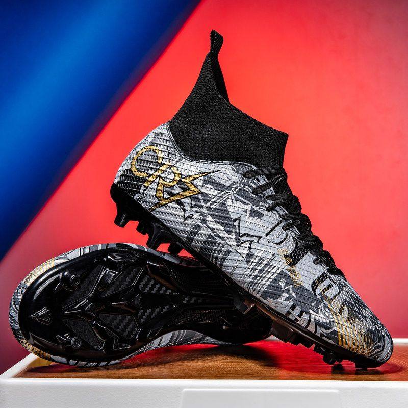 户外运动学生比赛碎足球鞋专业男女钉高帮长钉新款鞋训练跨境现货