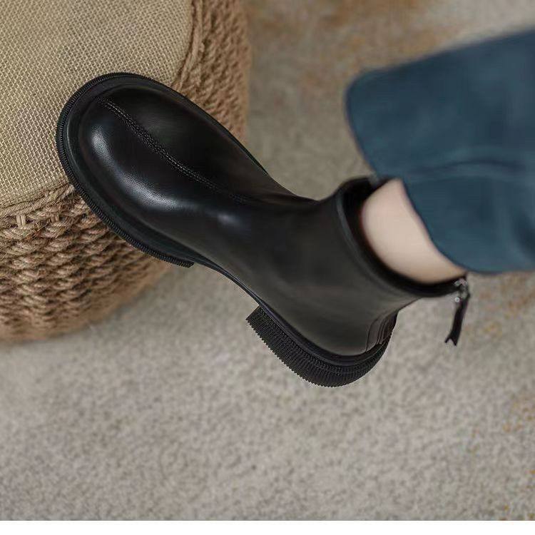 女靴女厚底爆款小单靴瘦瘦短靴马丁靴春秋英伦风女鞋2025新款子靴