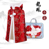 婴儿披风斗篷秋冬季 新生儿外出防风加厚男儿童外套连帽女宝宝抱被