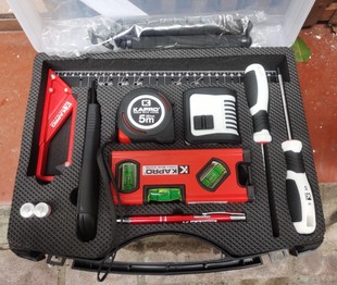 开普路KAPRO嘉宝新款 水平仪尺介纸刀螺丝刀批直角尺 工具箱套装