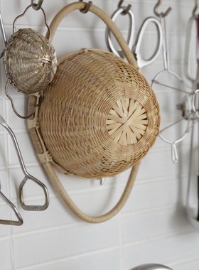 「pata studio」 原创 白竹 竹皮  手工 竹编沥水篮