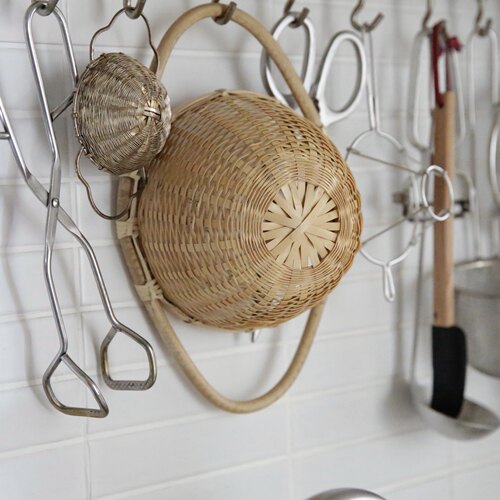 pata沥水篮手工白竹竹皮手工编织