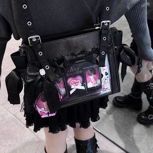 芋泥优优 甜梦心结 缎面轻量小食量丝带韩系双肩追星社畜漫展痛包