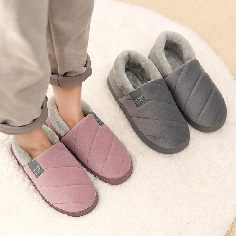 冬季棉拖鞋女厚底保暖包跟居家用