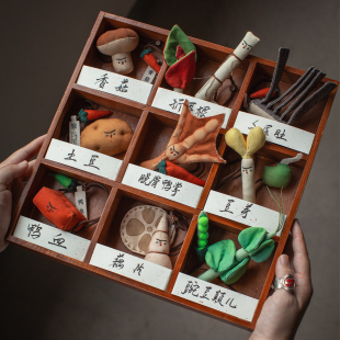 成都博物馆同款 手工香包非遗火锅盲盒玩偶挂件中药香囊 手创 王