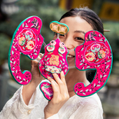 灯笼手工diy材料包古风挂饰手提国潮蝙蝠花灯 竹编新款 王 手创