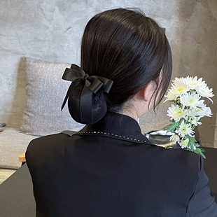 头花女网兜护士空姐餐厅工作专用盘头发银行职业头饰发饰2026新款