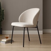 丹麦餐椅家用北欧现代简约靠背椅意式 极简轻奢设计师软包餐厅椅子