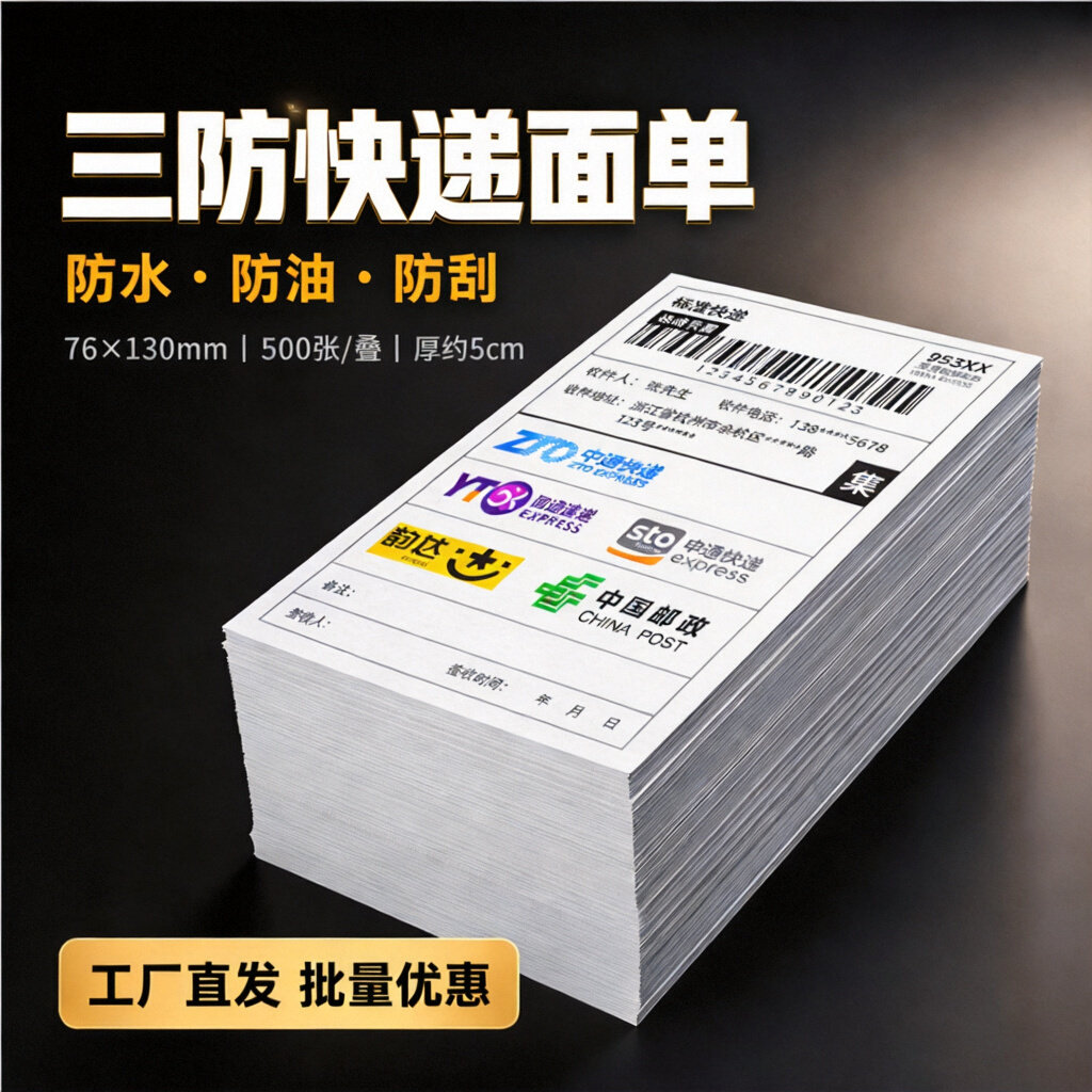 空白面单纸中通快递打印纸一联单圆通热敏纸申通韵达邮政批发10箱