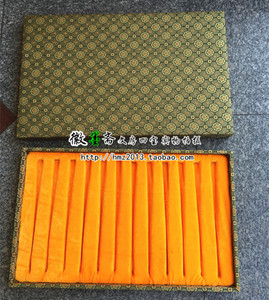 包邮9寸95寸10寸宣纸折扇盒文玩扇子收纳锦盒扇子配件6把/12把装