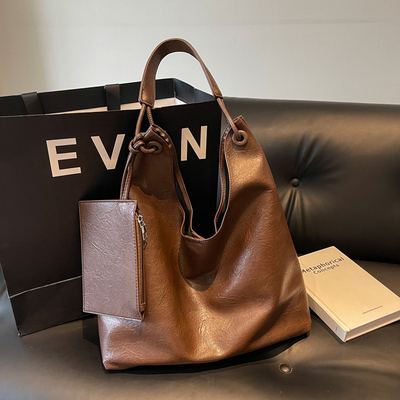 秋冬大包女2025新款时尚通勤购物袋包大容量复古单肩腋下托特包潮