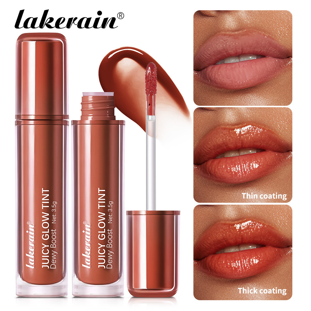 lakerain果汁镜面水光唇釉 持色滋润镜面唇蜜JUICY GLOW TINT跨境